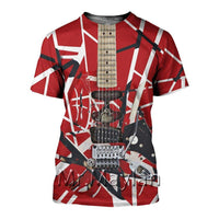 Thumbnail for Van Halen Frankenstrat Allover 3d Print Stripe Tee