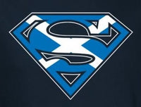 Thumbnail for Superman Scottish Flag Logo Navy Tshirt - TshirtNow.net - 1