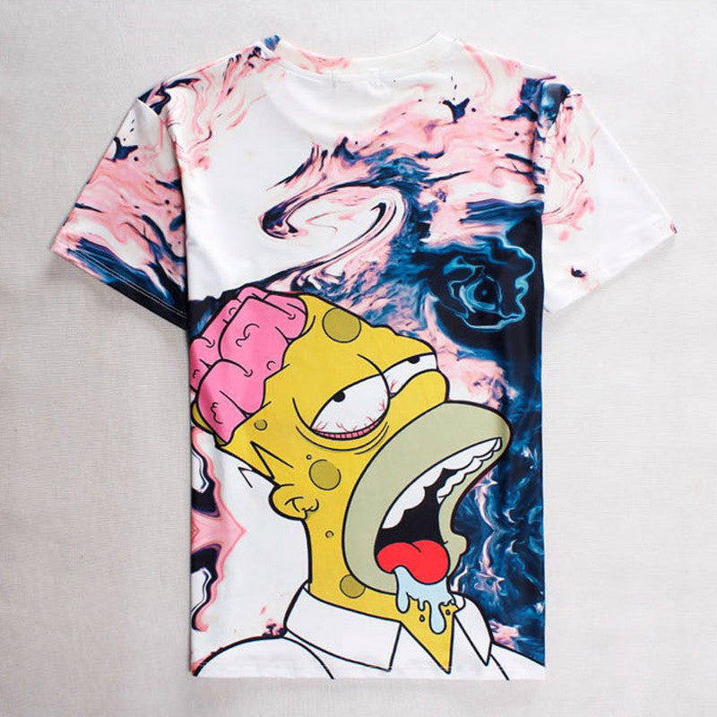 The Simpsons Homer Simpson Summer Melting Mens' 3D Allover Print Tshirt - TshirtNow.net - 2