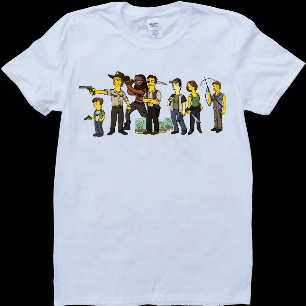 The Simpsons Characters as the Walking Dead Cast Members Tshirt - TshirtNow.net