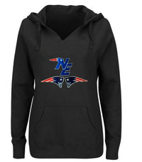 Thumbnail for New England Patriots Women's V-neck Fitted Hoodie