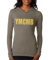 Thumbnail for Womens Ymcmb Soft Thermal Hoodie With Gold Print - TshirtNow.net - 2