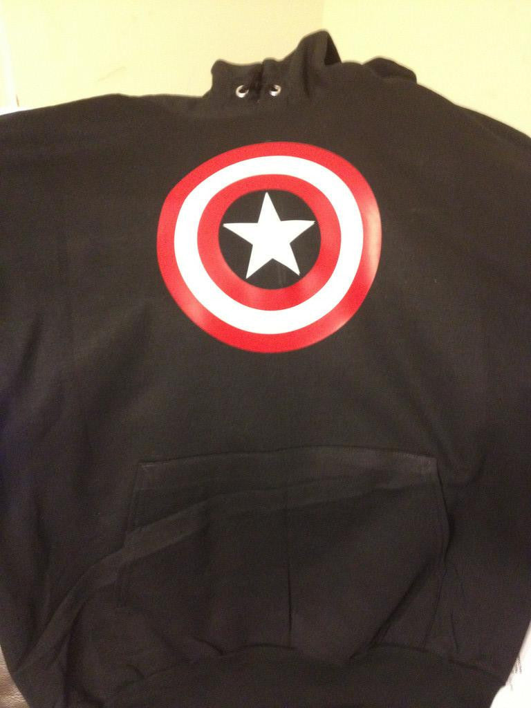 Captain America Shield Logo Hoodie Hoody Sweatshirt - TshirtNow.net - 4