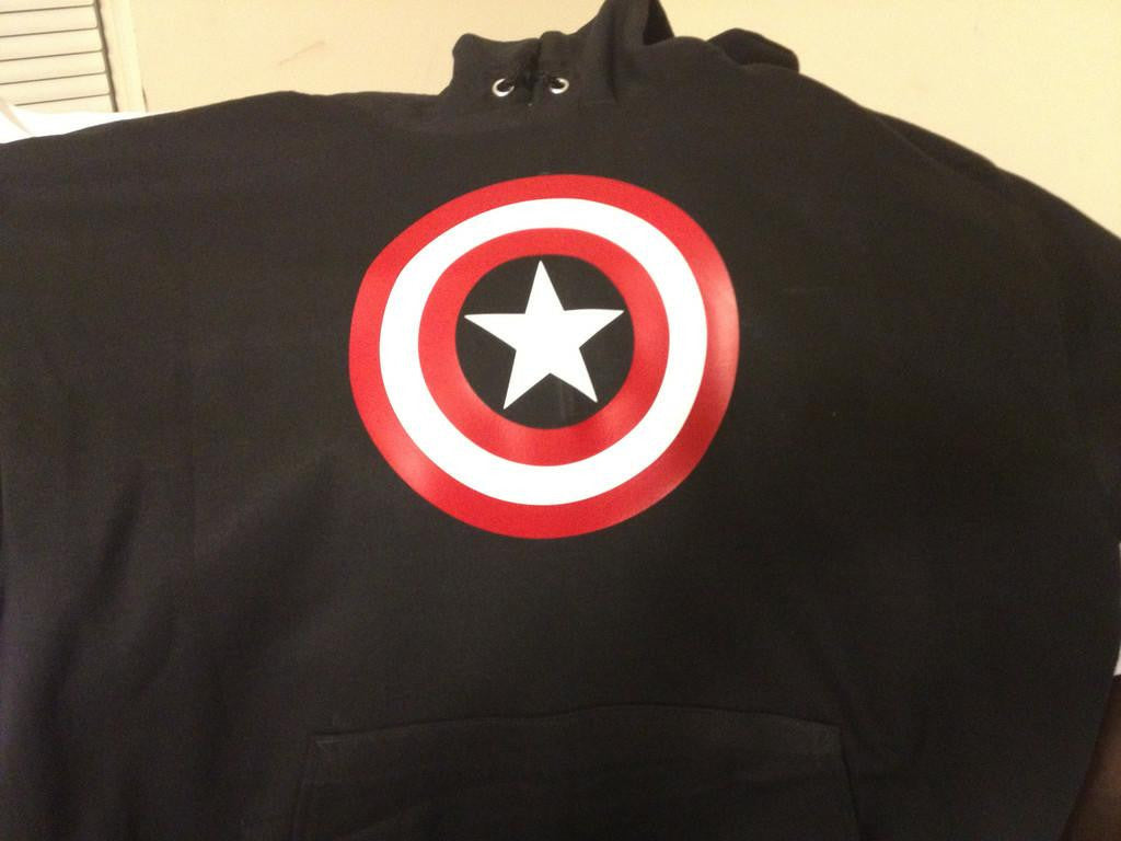 Captain America Shield Logo Hoodie Hoody Sweatshirt - TshirtNow.net - 3