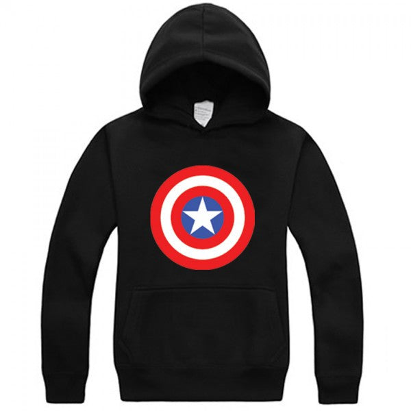 Captain America Shield Logo Hoodie Hoody Sweatshirt - TshirtNow.net - 2