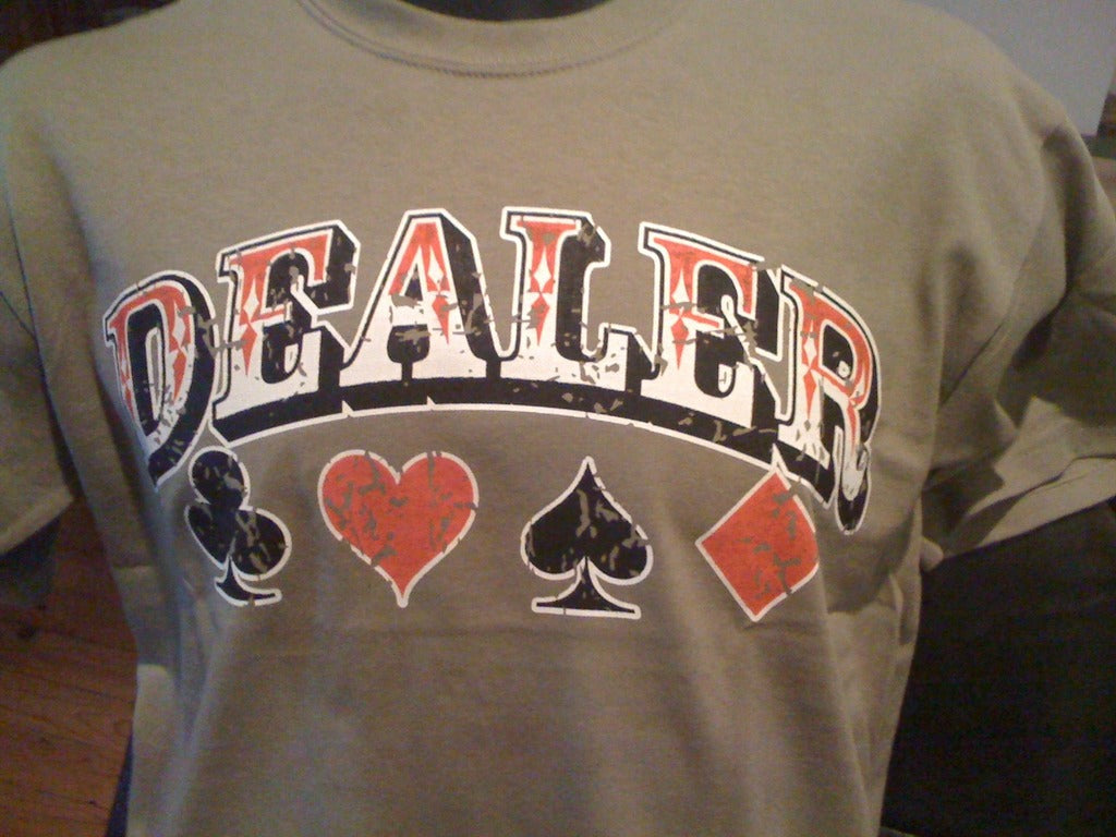 Poker Dealer Tshirt: Light Brown Colored Tshirt - TshirtNow.net - 2