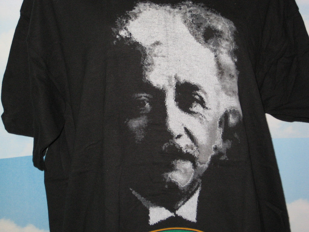 Einstein Face Adult Black Size XL Extra Large Tshirt - TshirtNow.net - 3