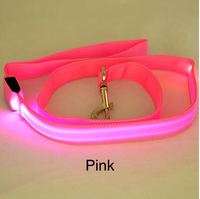 Nylon Led Dog Leash Night Safety Light - 6 Colors 47 Inches Long