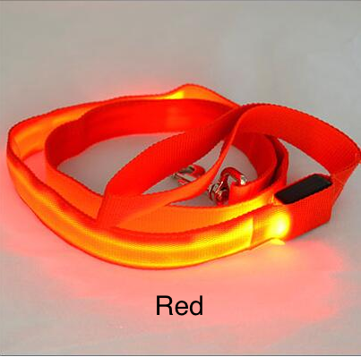 Nylon Led Dog Leash Night Safety Light - 6 Colors 47 Inches Long