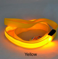 Thumbnail for Nylon Led Dog Leash Night Safety Light - 6 Colors 47 Inches Long