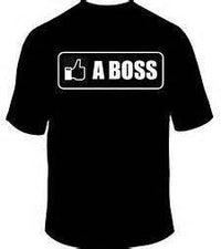 Thumbnail for Like a Boss Black Tshirt With White Print - TshirtNow.net