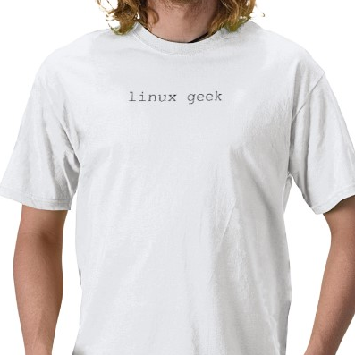 Linux Geek Tshirt: White With Black Print - TshirtNow.net