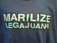 Thumbnail for Marilize Legajuana Tshirt: Blue Tshirt With White and Green Print - TshirtNow.net - 2