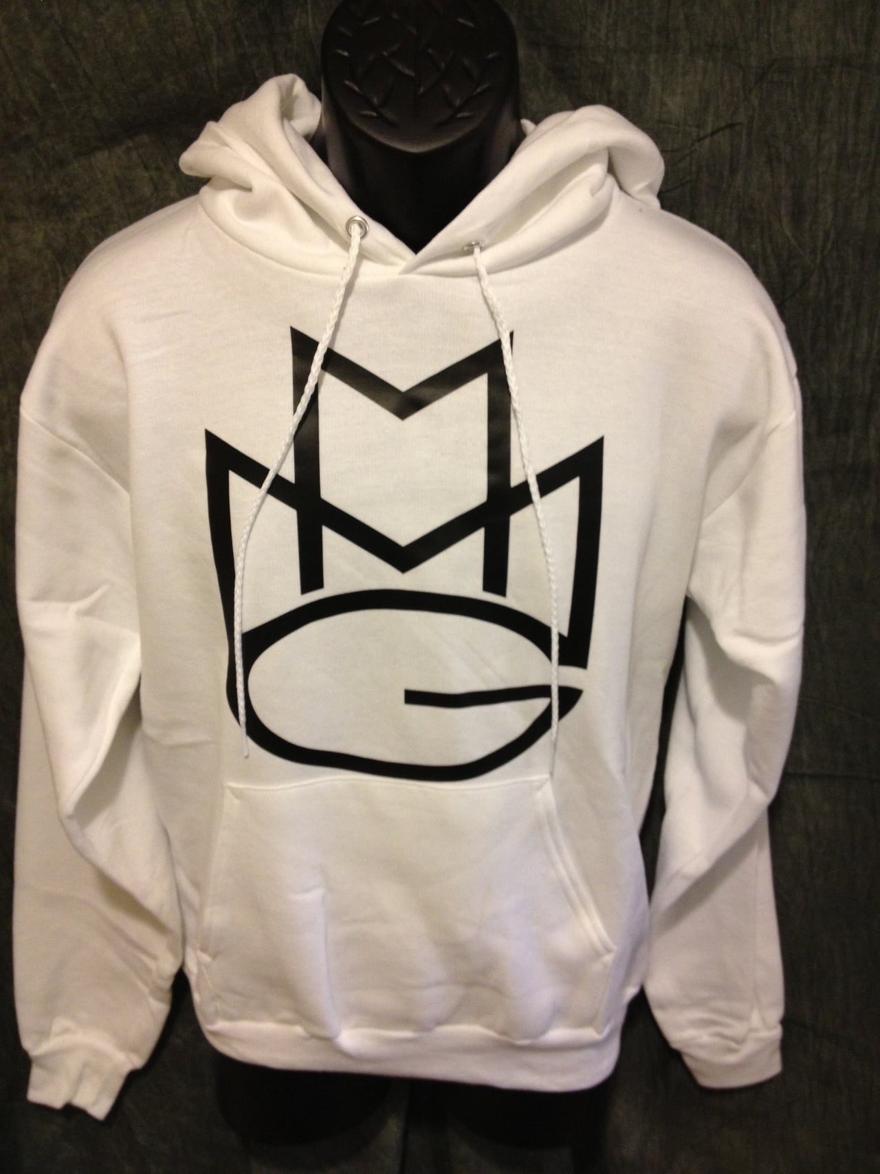 Maybach Music Group MMG Hoodie: White with Black Print - TshirtNow.net - 2