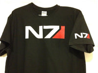 Thumbnail for Mass Effect 2 N7 Logo Black Tshirt - TshirtNow.net - 2