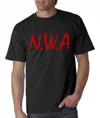 Thumbnail for N.W.A Tshirt:Black With Red Print - TshirtNow.net - 1