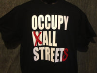 Thumbnail for Occupy All Streets Tshirt: Black With White and Red Print - TshirtNow.net - 5