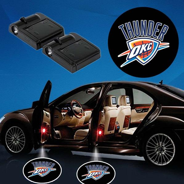 2 NBA OKLAHOMA CITY THUNDER WIRELESS LED CAR DOOR PROJECTORS