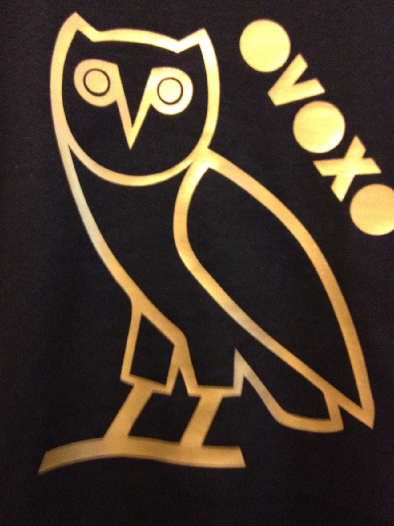 Ovo Drake October's Very Own Ovoxo Owl Gang Girls Tshirt: Gold Print on Black Womens Tshirt - TshirtNow.net - 4
