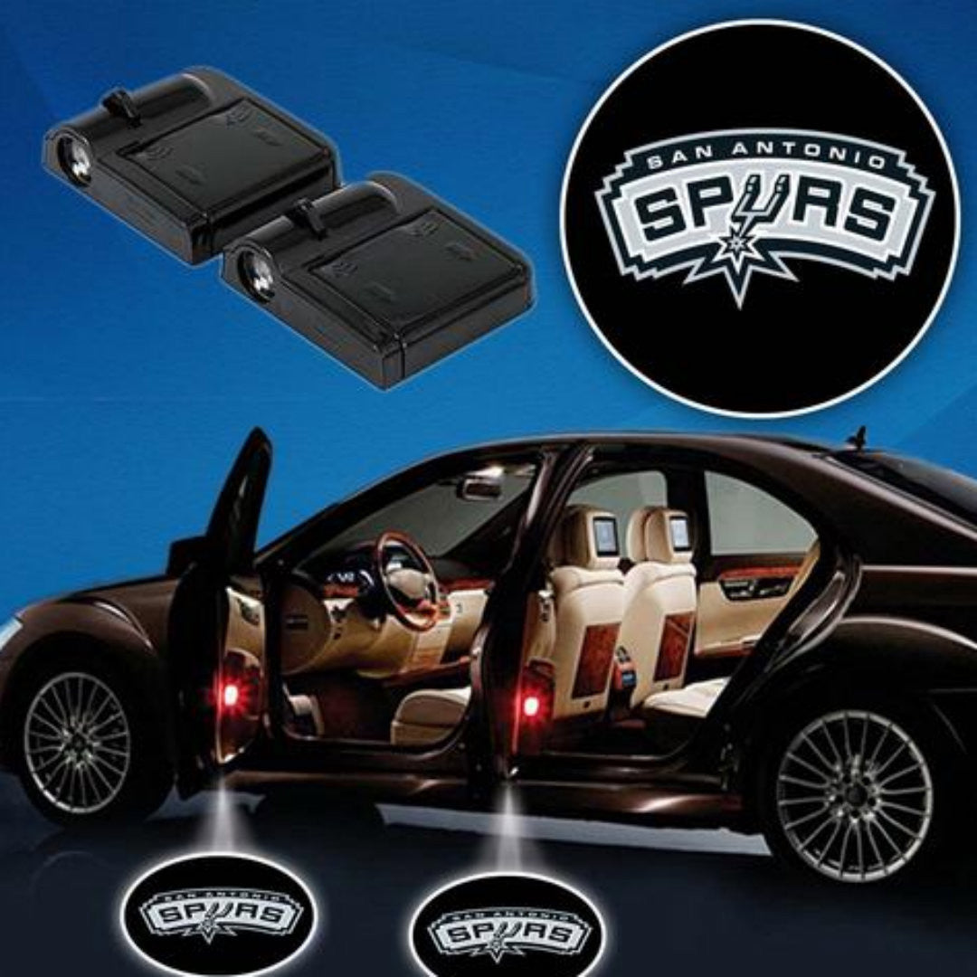 2 NBA SAN ANTONIO SPURS WIRELESS LED CAR DOOR PROJECTORS