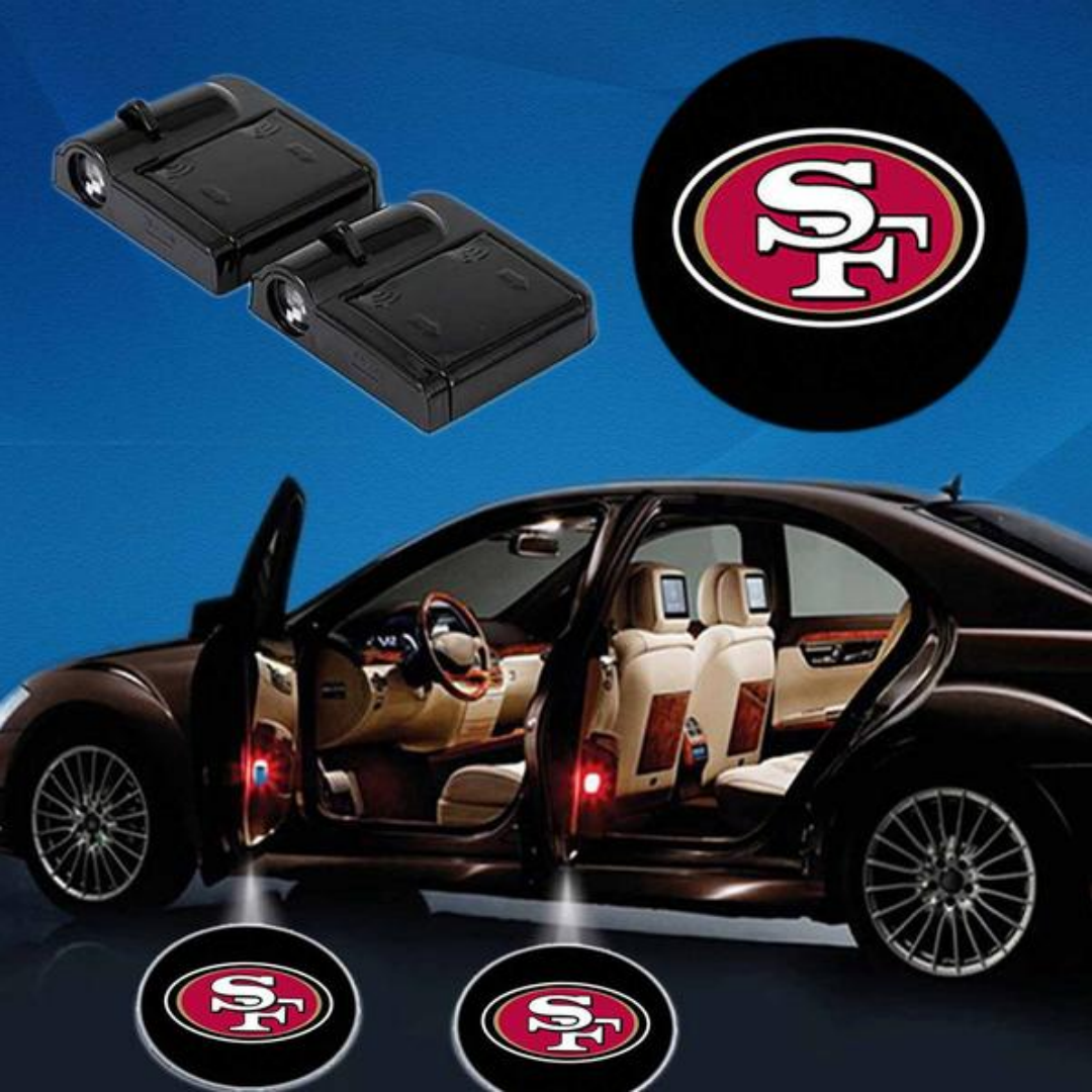 2 NFL SAN FRANCISCO 49ERS WIRELESS LED CAR DOOR PROJECTORS