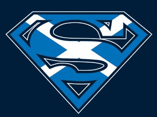 Superman Scottish Flag Logo Navy Tshirt - TshirtNow.net - 2