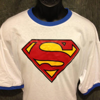 Thumbnail for Superman Classic Logo on Blue Ringer Tshirt - TshirtNow.net - 3