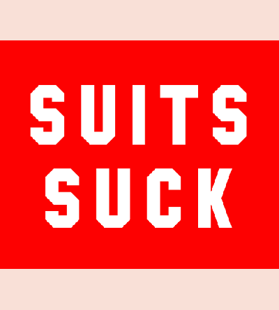 Suits Suck Tshirt: Red With White Print - TshirtNow.net - 2