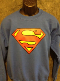 Thumbnail for Superman Classic Logo Royal Blue Crewneck Sweatshirt - TshirtNow.net - 2