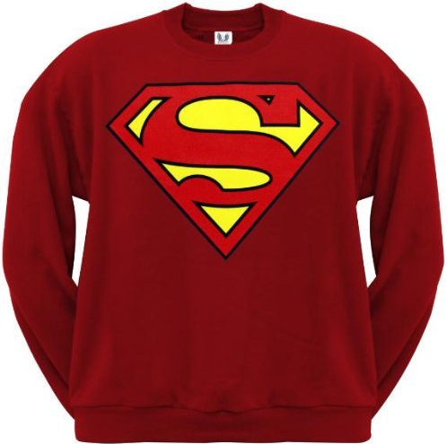 Superman Classic Logo Red Crewneck Sweatshirt - TshirtNow.net