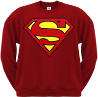 Thumbnail for Superman Classic Logo Red Crewneck Sweatshirt - TshirtNow.net