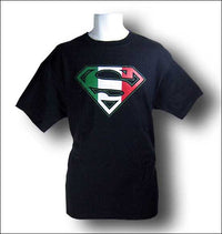 Thumbnail for Superman Italian Flag Logo Black Tshirt - TshirtNow.net - 1