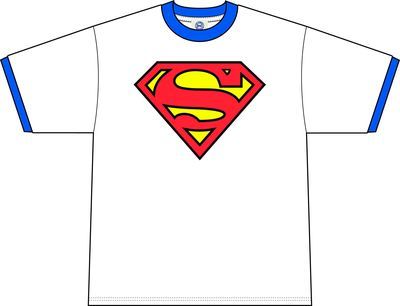 Superman Classic Logo on Blue Ringer Tshirt - TshirtNow.net - 1