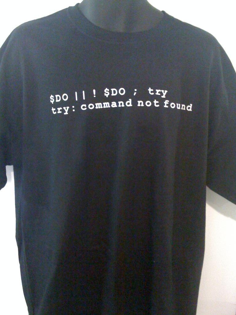 Do or Do Not; There is no Try (Computer Code Yoda Expression of Speech) Tshirt: Black With White Print - TshirtNow.net - 6
