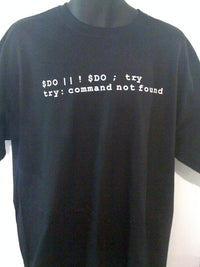 Thumbnail for Do or Do Not; There is no Try (Computer Code Yoda Expression of Speech) Tshirt: Black With White Print - TshirtNow.net - 6