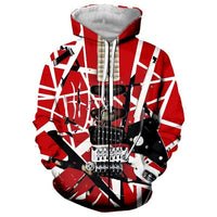 Thumbnail for Van Halen Frankenstrat Stripe Allover 3d Print Hoodie