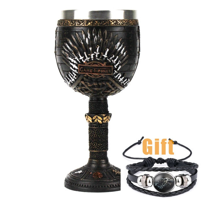 Antique Game of Thrones, Might and Magic Goblet Stainless Steel Resin Mugs