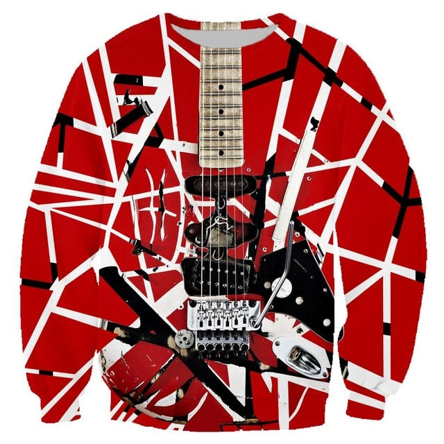 Van Halen Frankenstrat Stripe Allover 3d Print Hoodie