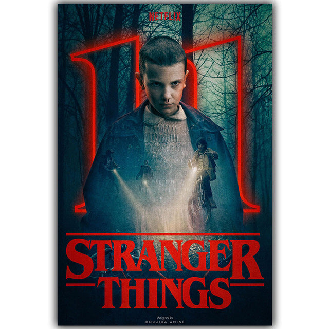 Stranger Things TV Movie Poster Silk Art Print Poster