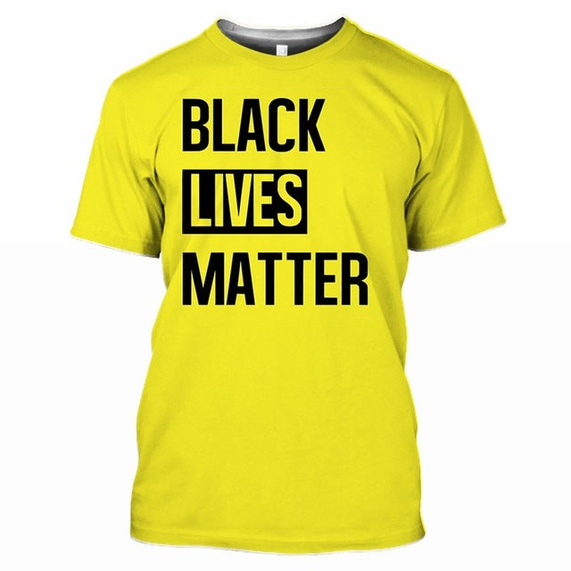 Black Lives Matter Men's Knitted Polyester T-Shirt