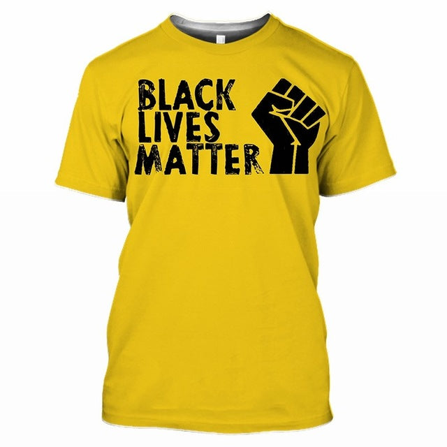 Black Lives Matter Men's Knitted Polyester T-Shirt