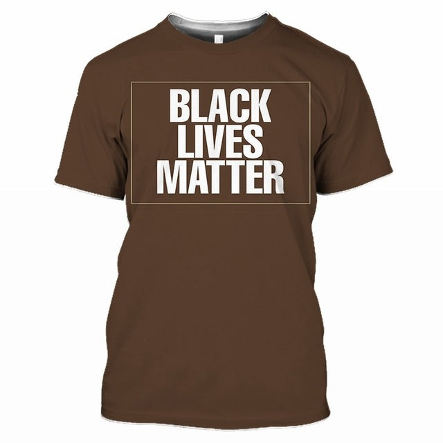 Black Lives Matter Men's Knitted Polyester T-Shirt