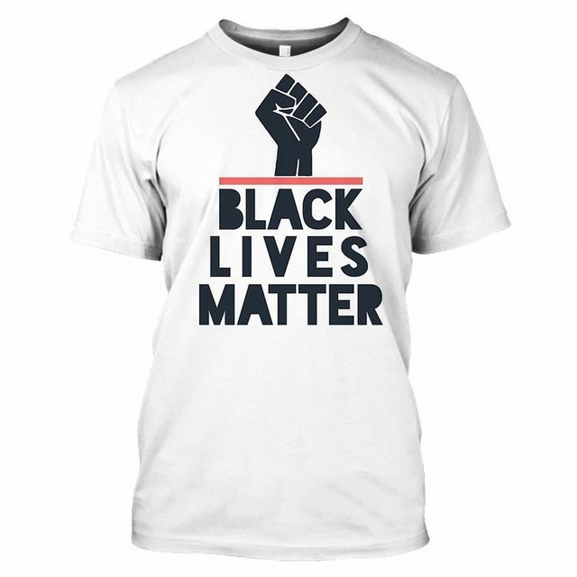 Black Lives Matter Men's Knitted Polyester T-Shirt