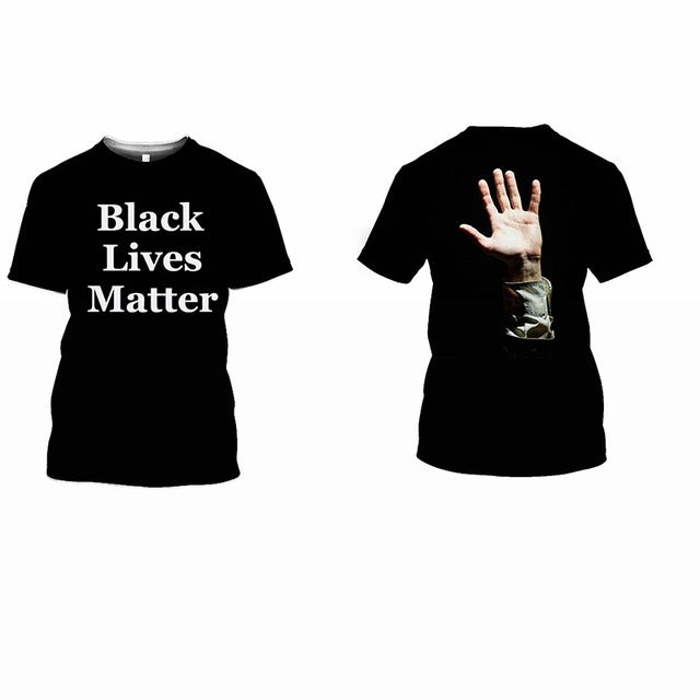 Black Lives Matter Men's Knitted Polyester T-Shirt