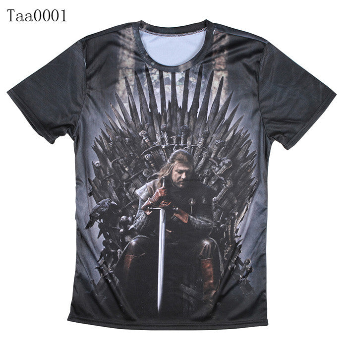 Game Of Thrones Ned Stark Iron Throne Allover 3D Print Tshirt - TshirtNow.net - 5