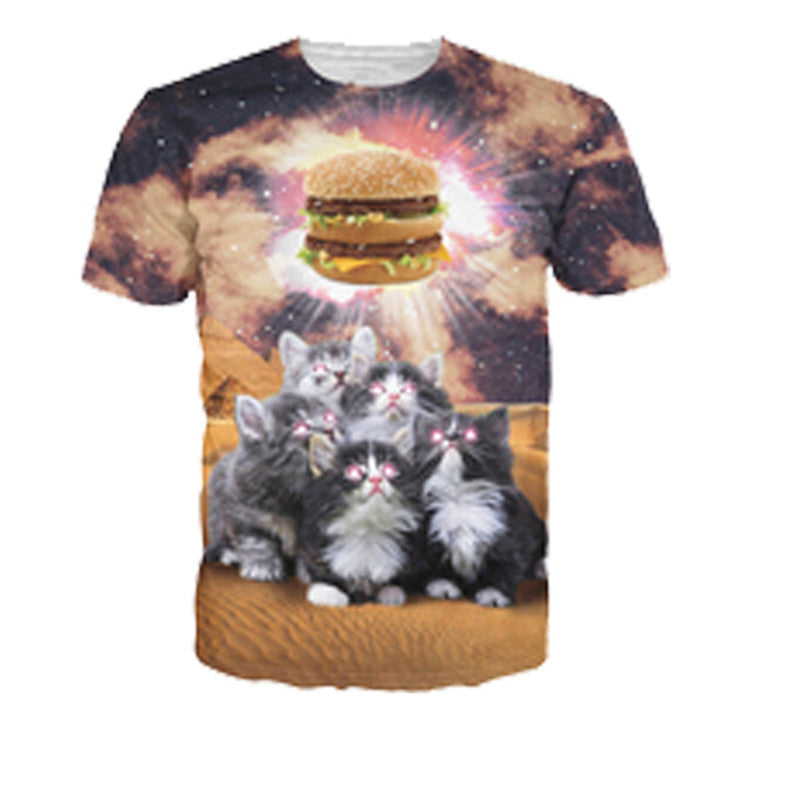 3D Allover Graphic Print Cat Tshirts - TshirtNow.net - 9