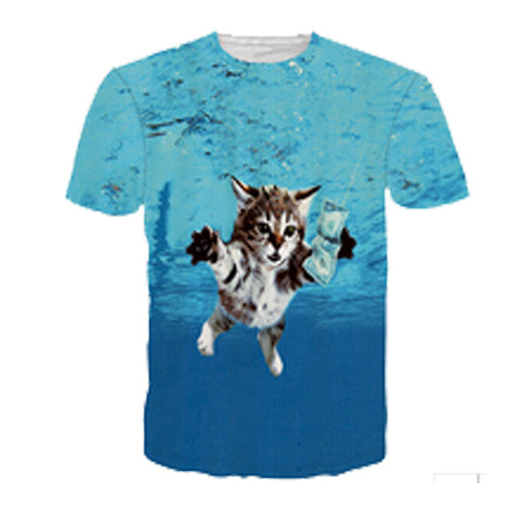 3D Allover Graphic Print Cat Tshirts - TshirtNow.net - 27