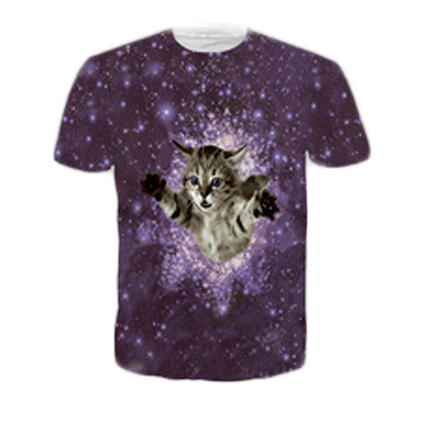 3D Allover Graphic Print Cat Tshirts - TshirtNow.net - 25