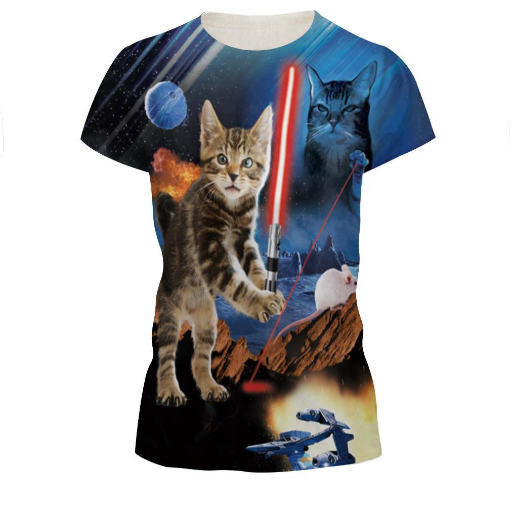 3D Allover Graphic Print Cat Tshirts - TshirtNow.net - 12