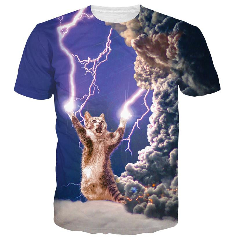 3D Allover Graphic Print Cat Tshirts - TshirtNow.net - 15